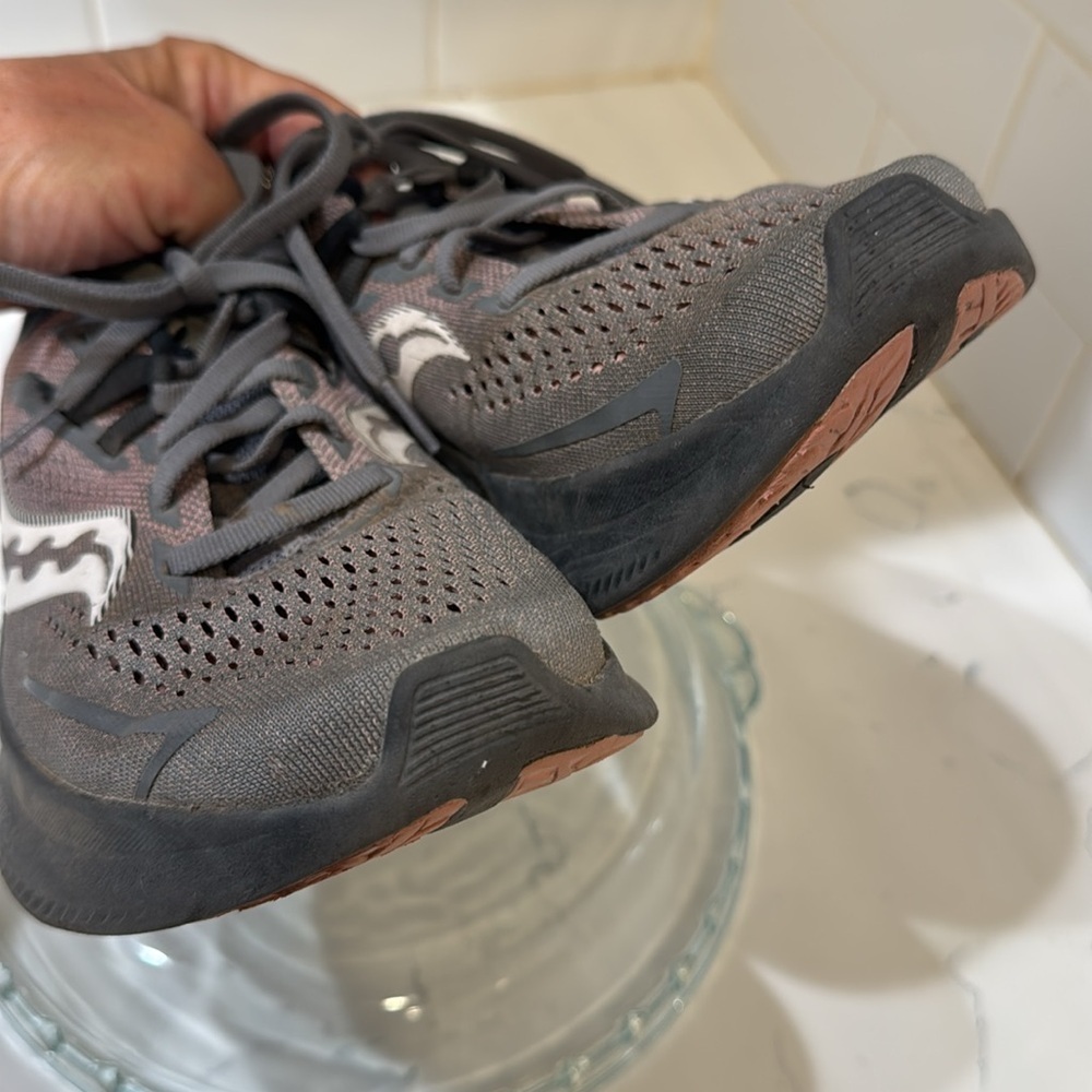 Saucony Womens Ride 15 Gray/Purple Athletic Running Shoes S10729-22, Size 9 - Picture 12 of 15